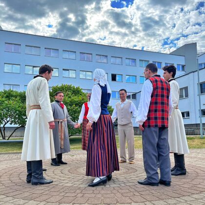 Latvian National Costume Parade and Folk Dance Class