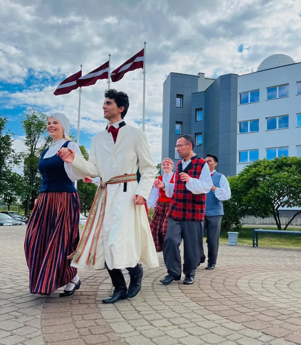 Latvian National Costume Parade and Folk Dance Class