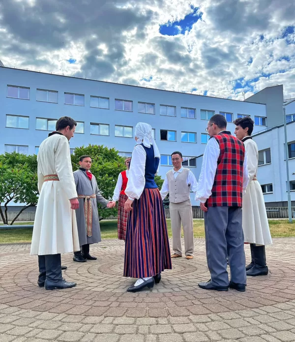 Latvian National Costume Parade and Folk Dance Class